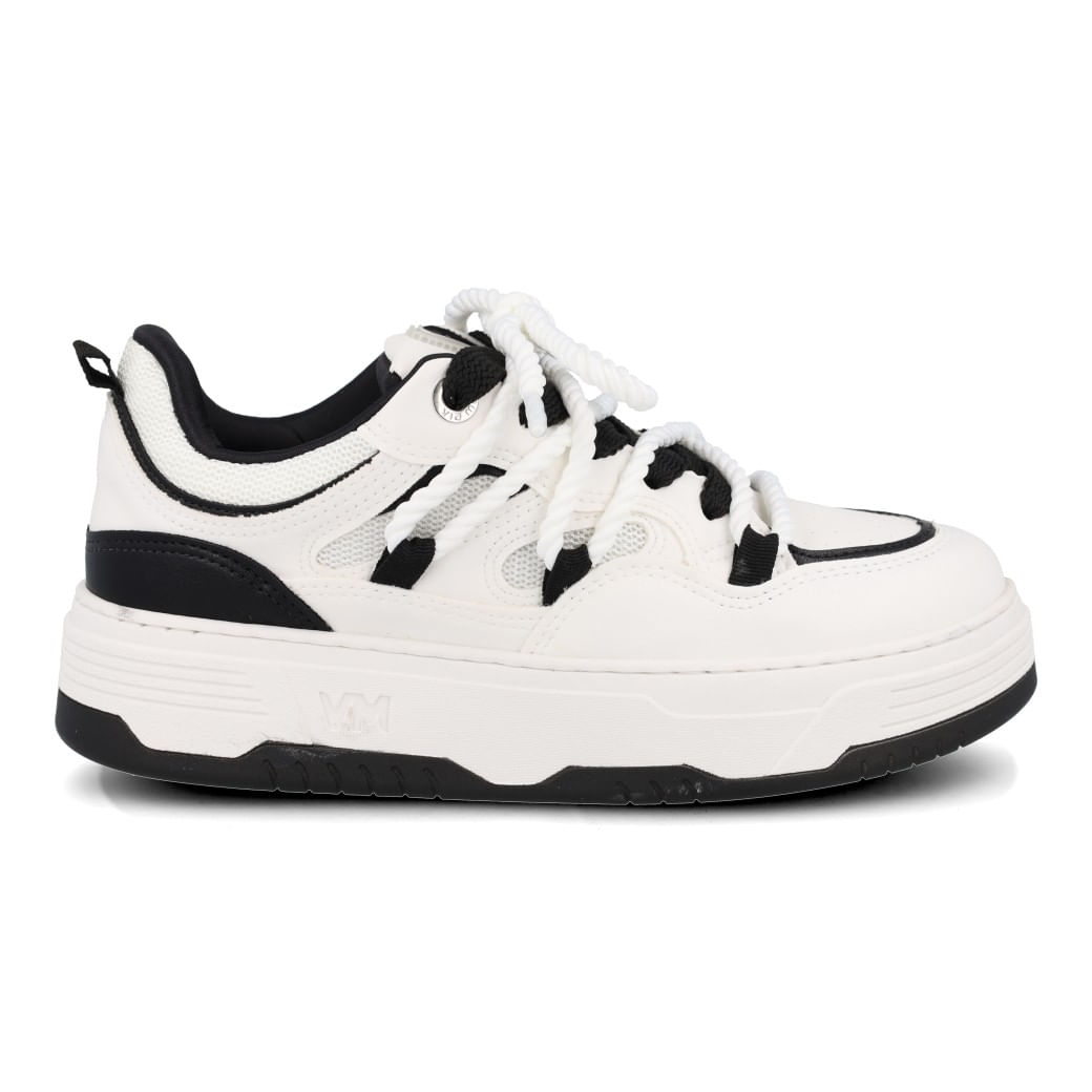 Via Marte Tenis Casual 225003-01 Milk-Preto-Milk Napa-Mesh Sport_3__
